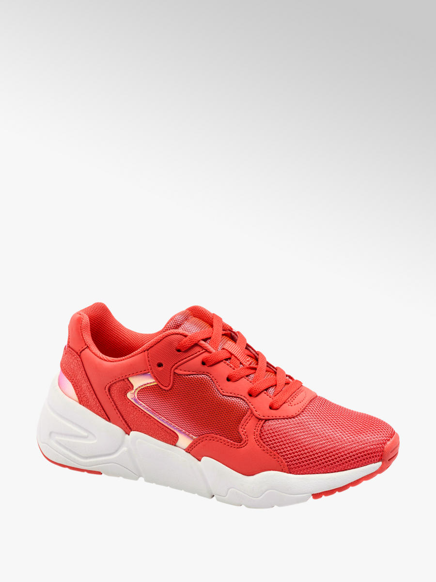 czerwone sneakersy damskie Star Collection na grubej buty nike damskie bordowe deichmann